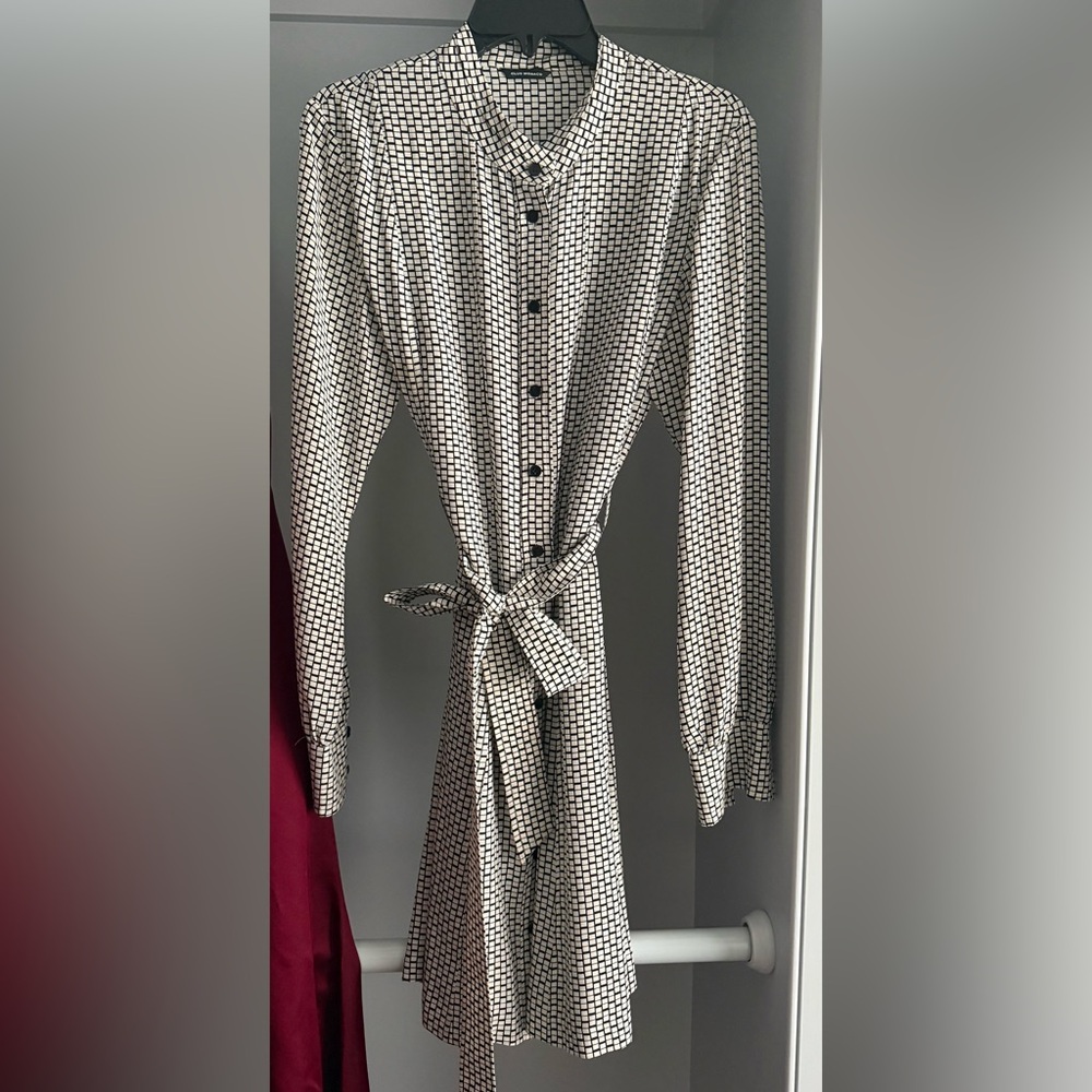 Club Monaco Black and White Checkered Dress